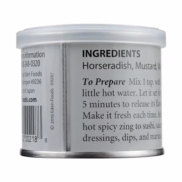 What are the ingredients in wasabi powder?