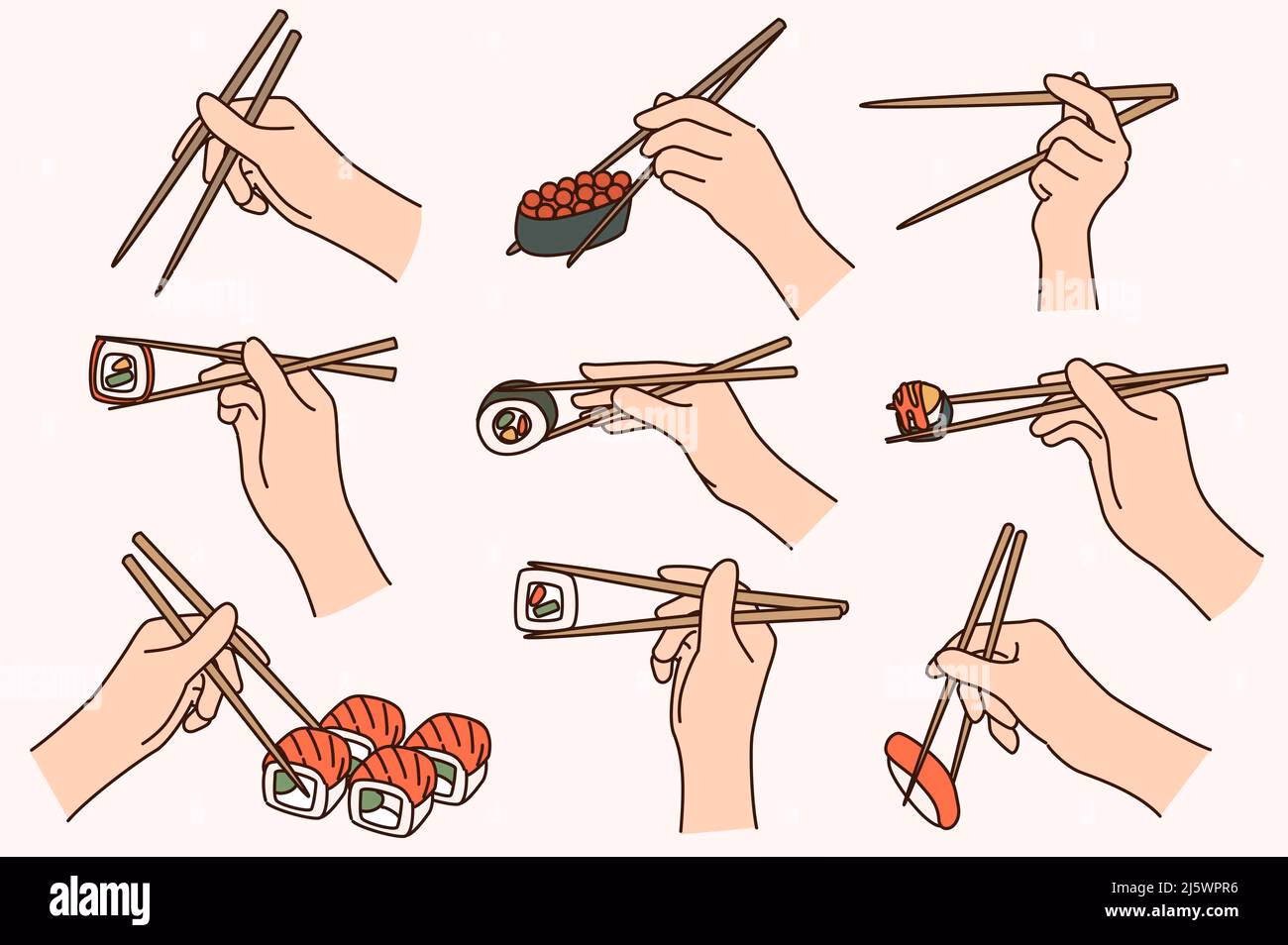 How to properly pick up sushi with chopsticks?
