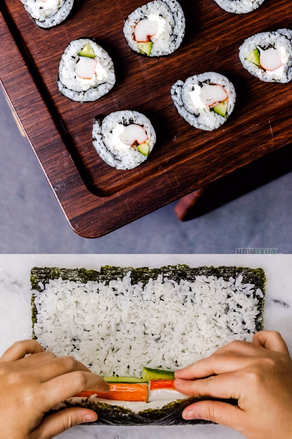 Which way should you roll sushi?