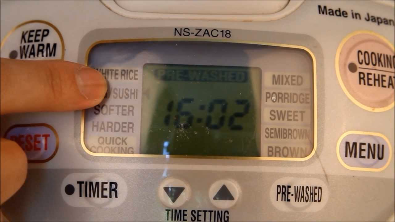 What setting for sushi rice in rice cooker?