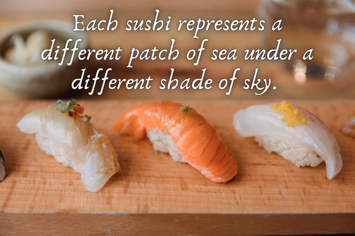 How do you caption sushi?