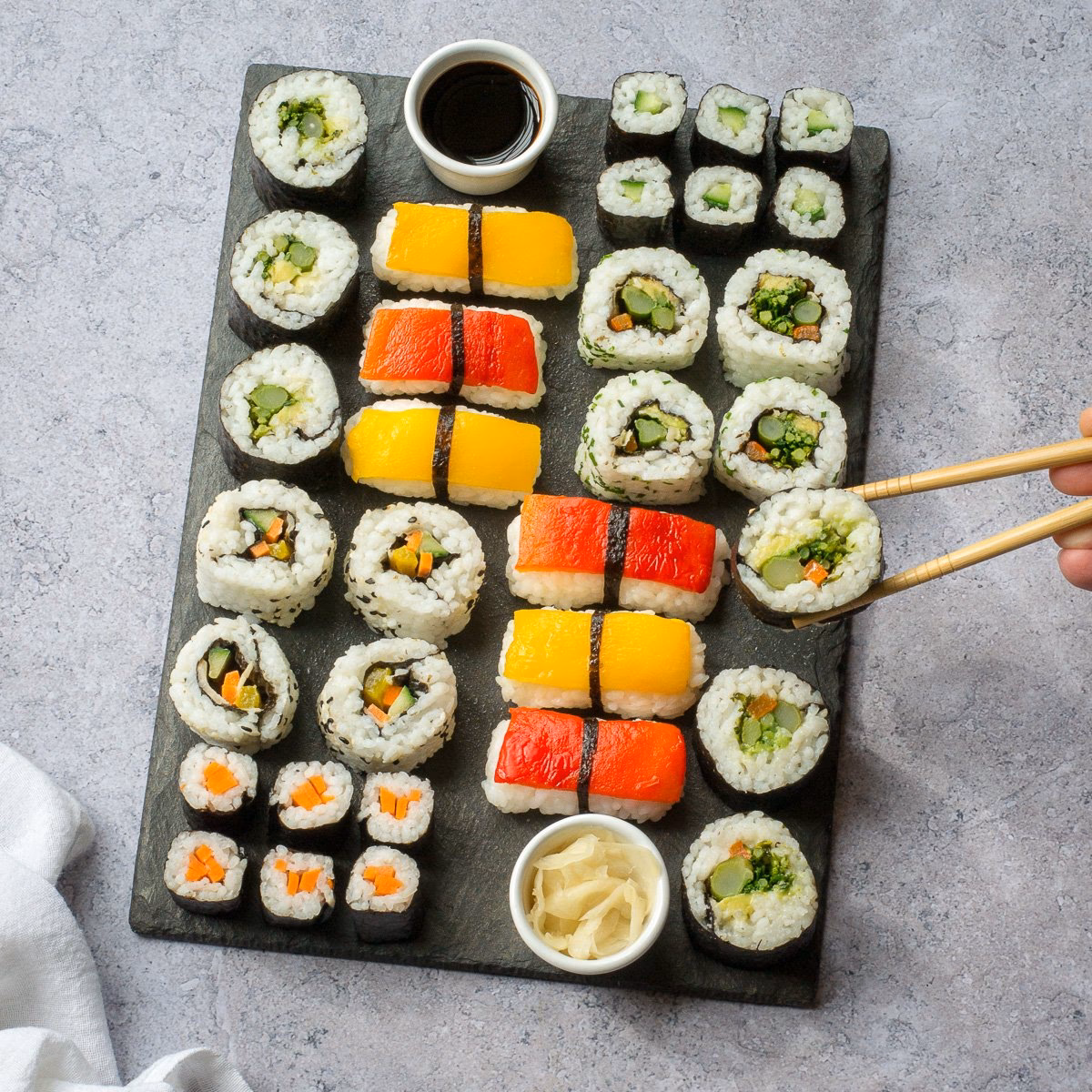 What is a vegetarian substitute for sushi?